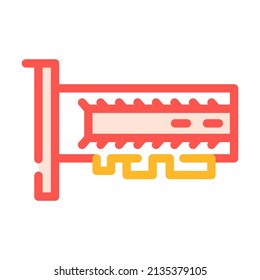 ssd computer disk color icon vector. ssd computer disk sign. isolated symbol illustration