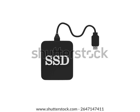 ssd drive icon 3d illustration render