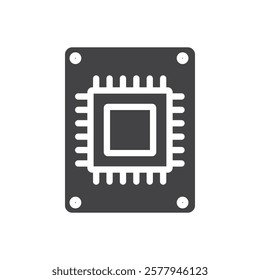 SSD drive icon Simple thin line flat symbol