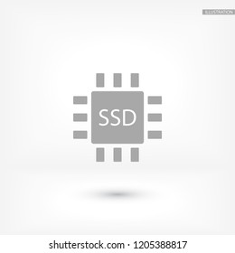SSD drive icon vector