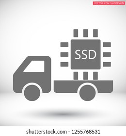 SSD drive icon vector