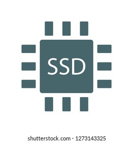 SSD drive icon vector