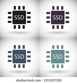 SSD drive icon vector