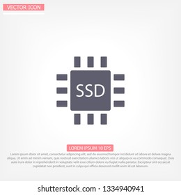 SSD drive icon vector