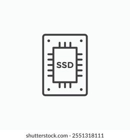 SSD drive icon vector illustration. EPS10