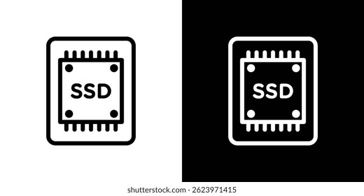 SSD drive icon vector, illustration logo template in trendy style