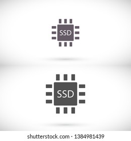 SSD drive icon vector . Lorem Ipsum Illustration design