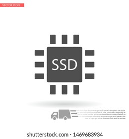 SSD drive icon vector . Lorem Ipsum Illustration design