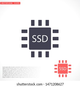 SSD drive icon vector . Lorem Ipsum Illustration design