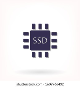 SSD drive icon vector . Lorem Ipsum Illustration design