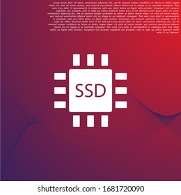 SSD drive icon vector . Lorem Ipsum Illustration design