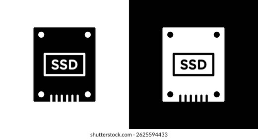 SSD drive icon vector, solid logo illustration, pictogram
