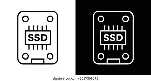 SSD drive icon vector for web and mobile app. Symbol isolated.