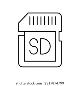 Ssd Drive  Outline Vector Icon that can easily edit or modify 

