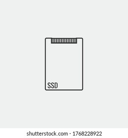 ssd drive storage device vector icon