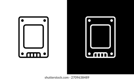 Design De Conjunto De Ícones Brancos Da Unidade Ssd