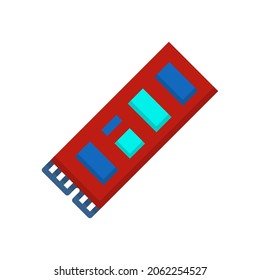 Icono de línea rellena de SSD, almacenamiento y almacenamiento de datos en el fondo blanco de la placa principal