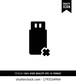 SSD or Flash Disk black color of flat simple icon. Web apps security Kit illustration vector of mobile application. Modern style of design. Line single minimalistic sign
