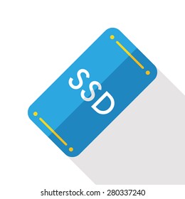 ssd flat icon with long shadow