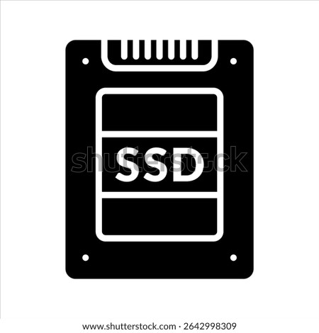SSD icon. Filled style. Vector.