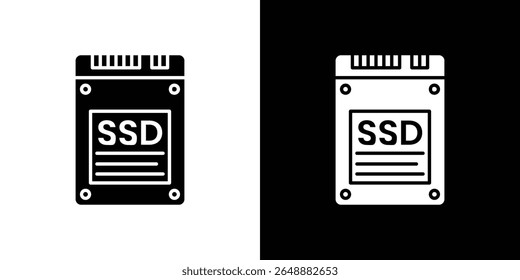SSD icon of a flat style vector