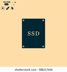 SSD Icon illustration isolated vector sign symbol.