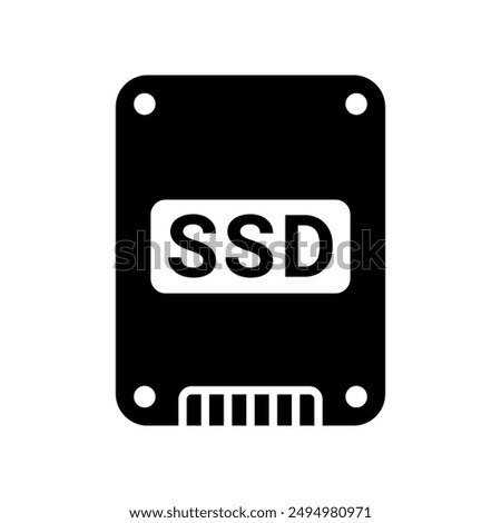 SSD icon isolated on white background.