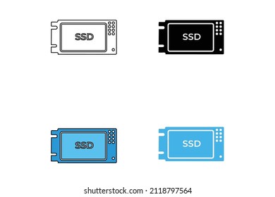 ssd icon set illustration vector