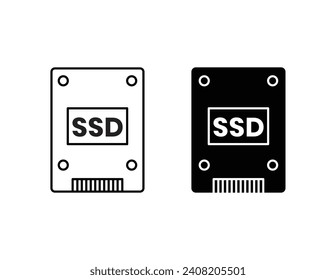 SSD-Symbol-Set. Vektorgrafik