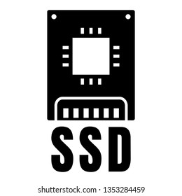 SSD icon. Solid-state drive sign