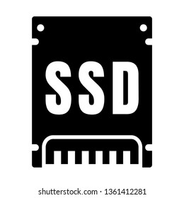 SSD icon. Solid-state drive sign
