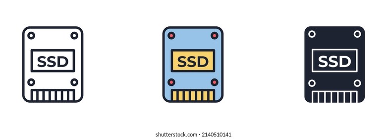 ssd icon symbol template for graphic and web design collection logo vector illustration