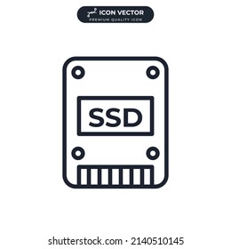 ssd icon symbol template for graphic and web design collection logo vector illustration