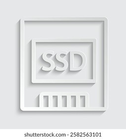 ssd icon vector device disk sign