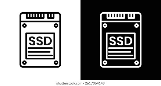 SSD icon. vector illustration, pictogram isolated. editable