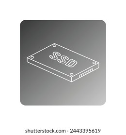 ssd icono vector plantilla ilustración logo diseño