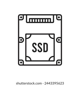 SSD-Symbol Vektor-Vorlage Illustration Logo Design