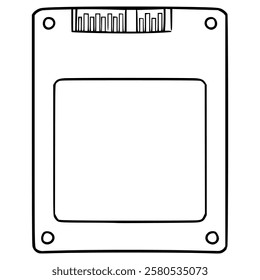 SSD illustration hand drawn outline vector