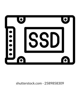 SSD Line Icon Design For Personal And Commercial use