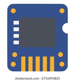 SSD Mini-Festplatte Speicher flache Farbe Vektor Illustration Template Design