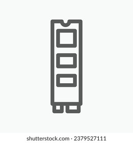 ssd nvme icon thin line style in black color