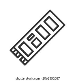 Icono de esquema SSD, almacenamiento y almacenamiento de datos en el fondo blanco de la placa principal