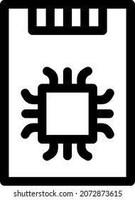  Ssd Outline Vector Icon Design
