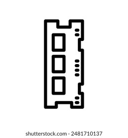 ssd ram icon line style