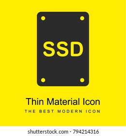 SSD Storage bright yellow material minimal icon or logo design