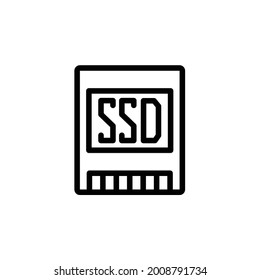 Icono de almacenamiento SSD, eps 10