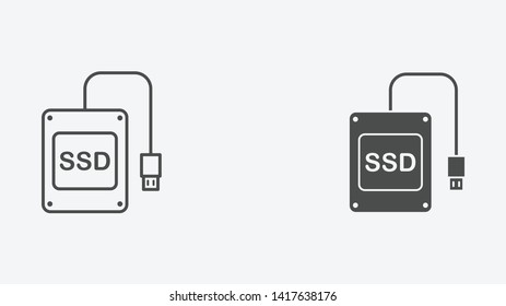 SSD vector icon sign symbol