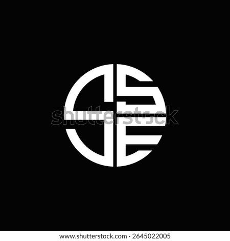 SSE logo SSE icon SSE monogram SSE letter minimalist Circle flat Unique modern abstract logo design.
