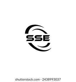 Logo de SSE. Diseño S S E. Letra blanca SSE. SSE, S S E E diseño del logotipo de la letra. Letra inicial SSE vinculado círculo mayúscula monograma logo. diseño. logotipo superior, más reciente, destacada,