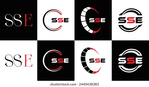 SSE logo. S S E design. White SSE letter. SSE, S S E letter logo design. Initial letter SSE linked circle uppercase monogram logo. design. top logo, Most Recent, Featured,